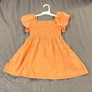 Cat & Jack Orange Puff Sleeve Dress